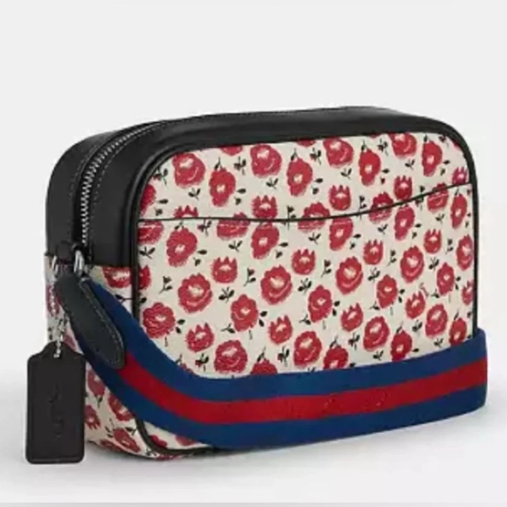 Coach Jamie Camera Floral Leather Crossbody Bag - NWT - Picture 4 of 9